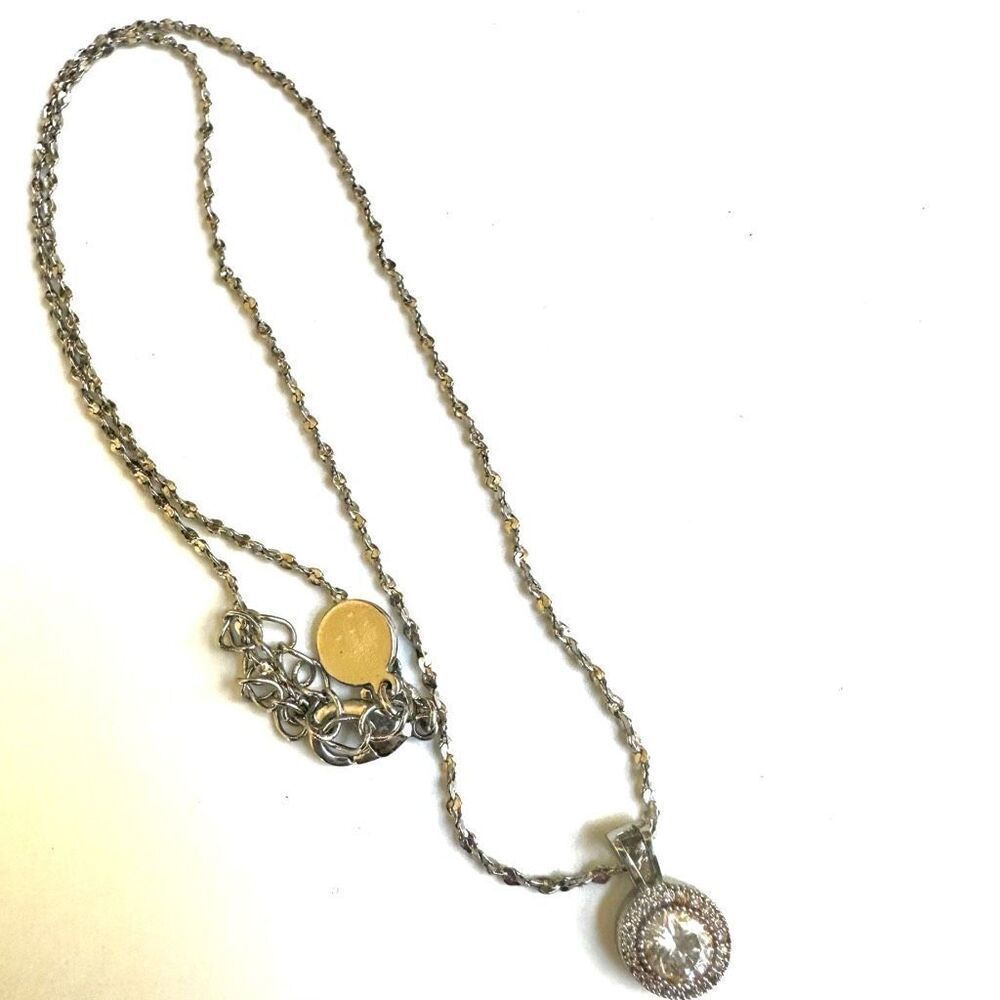 charter club halo rhinestone pendant necklace - Picture 8 of 8